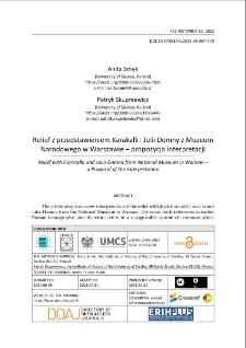 Relief z przedstawieniem Karakalli i Julii Domny z Muzeum Narodowego w Warszawie - propozycja interpretacji