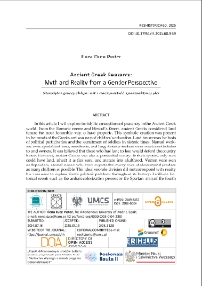 Ancient Greek peasants: myth and reality from a gender perspective