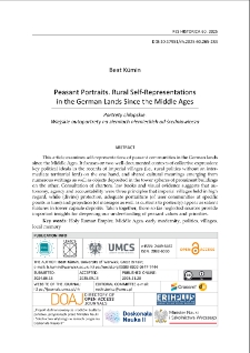 Peasant portraits. Rural self-representations in the German lands since the Middle Ages