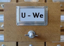 Katalog kartkowy- Topografia U- We