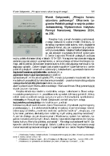 Marek Gałęzowski, &bdquo;Pilnujcie honoru sztandaru pułkowego&rdquo;. Oficerowie Legion&oacute;w Polskich polegli w wojnie polsko--bolszewickiej, Wydawnictwo Instytutu Pamięci Narodowej, Warszawa 2024, ss. 256.
