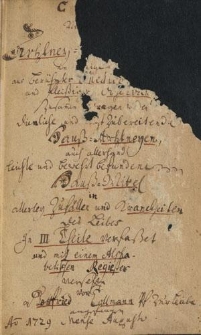 Hausartztneyen... Hausartikel in allerley Zuf&auml;llen und Krankheiten des Leibes inIII Theile verfasset und mit einem Alphabetischen Regiester verseht von Gottfried CollmanPf/arrer/ zur Leube angefangen Anno 1729 mense Augusto