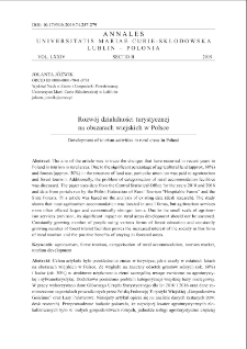 Rozw&oacute;j działalności turystycznejna obszarach wiejskich w Polsce