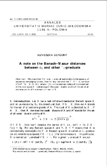 A note on the Banach&ndash;Mazur distances between c0 and other l1- preduals