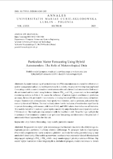 Particulate matter forecasting using hybrid autoencoders: the role of meteorological data