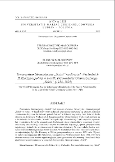 Towarzystwo Gimnastyczne &bdquo;Sok&oacute;ł&rdquo; na Kresach Wschodnich II Rzeczypospolitej w świetle Przewodnika Gimnastycznego &bdquo; Sok&oacute;ł &rdquo; (1924&ndash;1925)