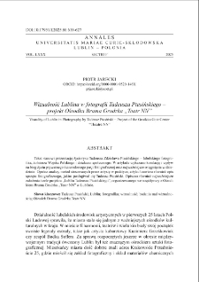 Wizualność Lublina w fotografii Tadeusza Ptasińskiego &ndash; projekt Ośrodka Brama Grodzka &bdquo;Teatr NN &rdquo;