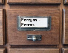 PERZYNS-PETROS Katalog alfabetyczny