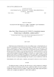 Idea Sieci Miast Kreatywnych UNESCO w kontekście miasta kreatywnego w dziedzinie &bdquo; sztuka medi&oacute;w &rdquo;
