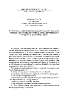 Sprawozdanie z konferencji &bdquo;(Nie)użytkownicy bibliotek &ndash; rozpoznanie potrzeb, stworzenie wsp&oacute;lnej przestrzeni&rdquo;, Warszawa 28-29 listopada 2024 r.