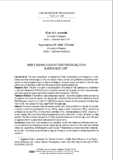 Risky behaviour after psychoactive substance use