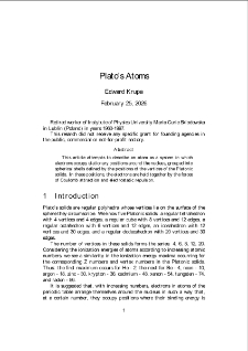 Plato's Atoms