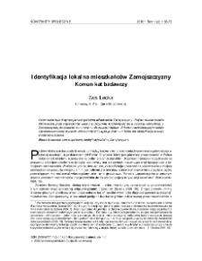 Identyfikacja lokalna mieszkańc&oacute;w Zamojszczyzny. Komunikat badawczy