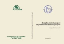 Zarządzanie instytucjami obywatelskimi i samorządowymi