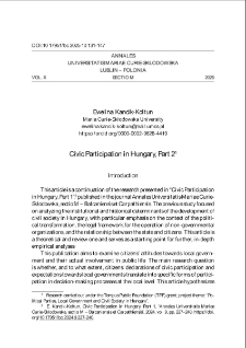 Civic Participation in Hungary, Part 21