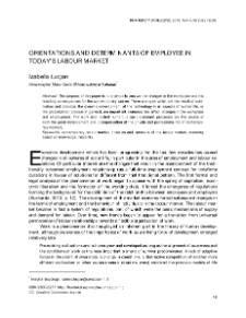 Orientations and determinants of employee in today's labour market