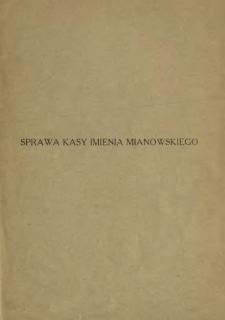 Sprawa Kasy im. Mianowskiego