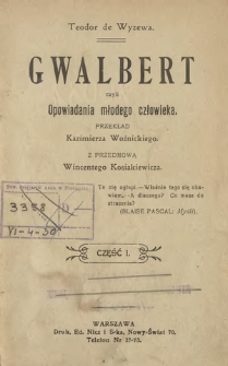 Gwalbert czyli Opowiadania młodego człowieka. Cz. 1