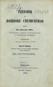 Przewodnik do rozbioru chemicznego