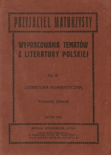 Wypracowania na tematy z polskiej literatury romantycznej