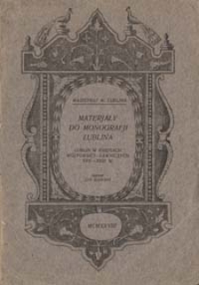 Lublin w księgach wójtowsko-ławniczych XVII-XVIII w.