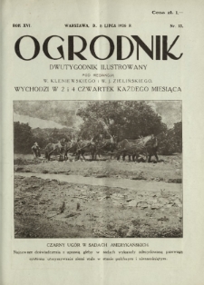 Ogrodnik : dwutygodnik ilustrowany. R. 16, nr 13 (8 lipca 1926)