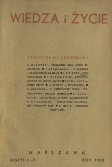Wiedza i Życie : miesięcznik poświęcony sprawie kultury i oświaty R. 13, z. 7/8 (lipiec/sierpień 1938)