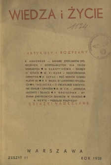 Wiedza i Życie : miesięcznik poświęcony sprawie kultury i oświaty R. 13, z. 11 (listopad 1938)