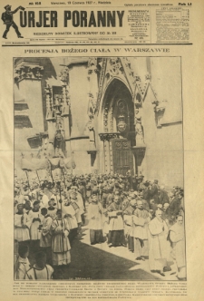 Kurjer Poranny : niedzielny dodatek ilustrowany do R. 51, No 168 (19 czerwca 1927)